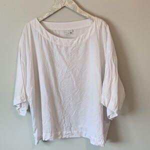 J Jill White Linen Top